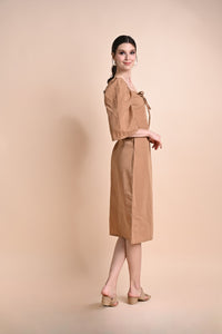 Khaki: Quebec A-line Dress