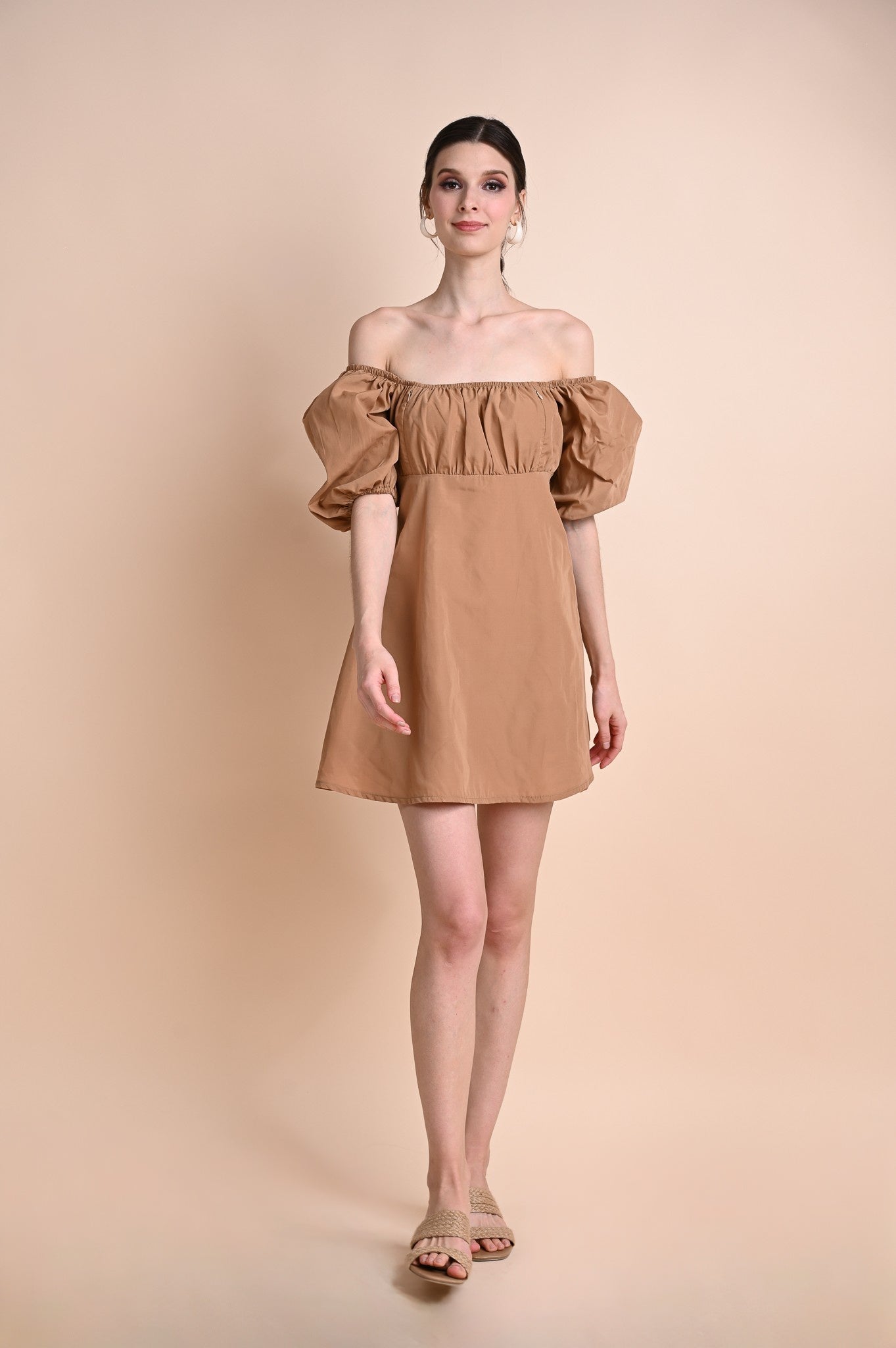 Khaki: Quanessa Mini Dress