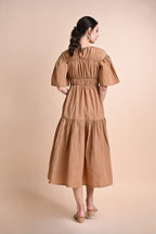 Khaki: Queen Smocked Dress