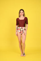 Swim 2: Coscade One Piece Two-Tone Swimsuit