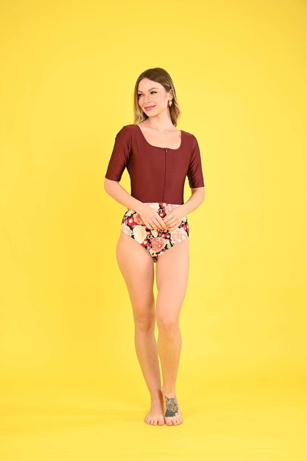 Swim 2: Coscade One Piece Two-Tone Swimsuit