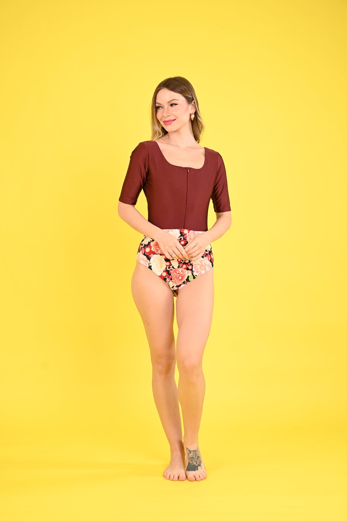 Swim 2: Coscade One Piece Two-Tone Swimsuit