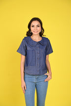 Stretchy Denim: Sofia Top