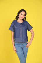 Stretchy Denim: Sofia Top