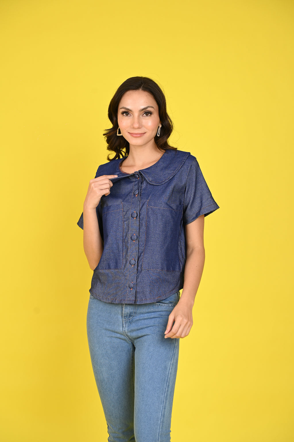 Stretchy Denim: Sofia Top