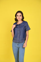 Stretchy Denim: Sofia Top
