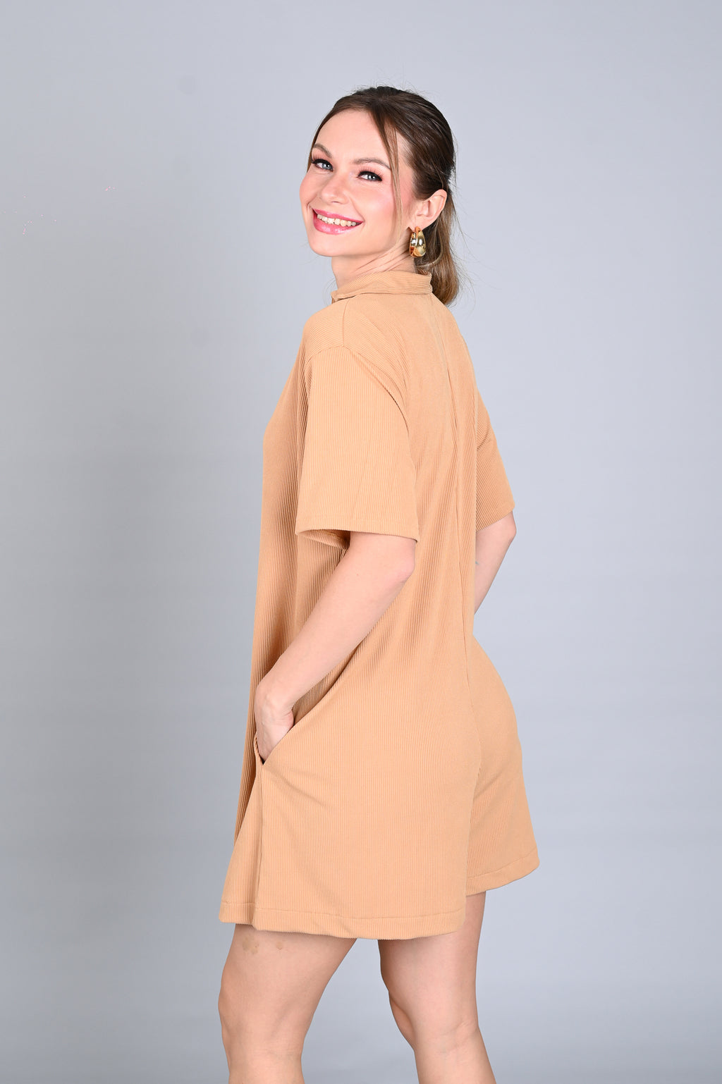 Ribbed Comfort: Rena Romper