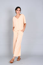 Ribbed Comfort: Freda Top and Pants Set