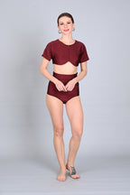 Swim 2: Cordelia Two-Piece High-Waist Swimsuit