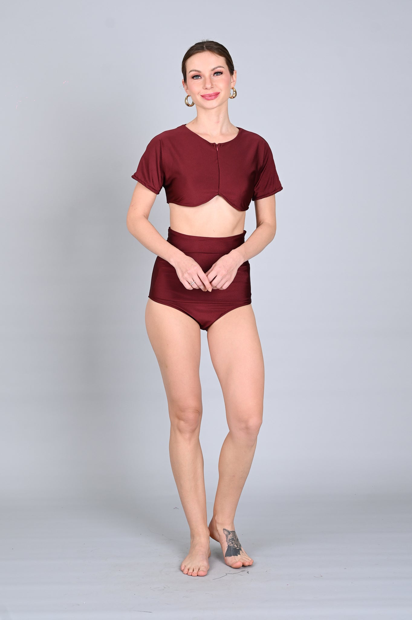 Swim 2: Cordelia Two-Piece High-Waist Swimsuit