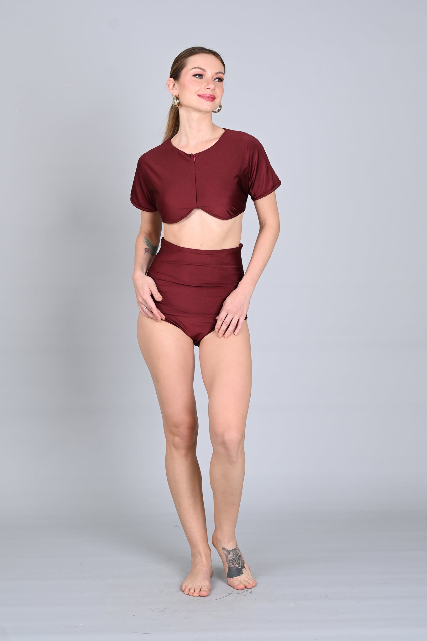 Swim 2: Cordelia Two-Piece High-Waist Swimsuit