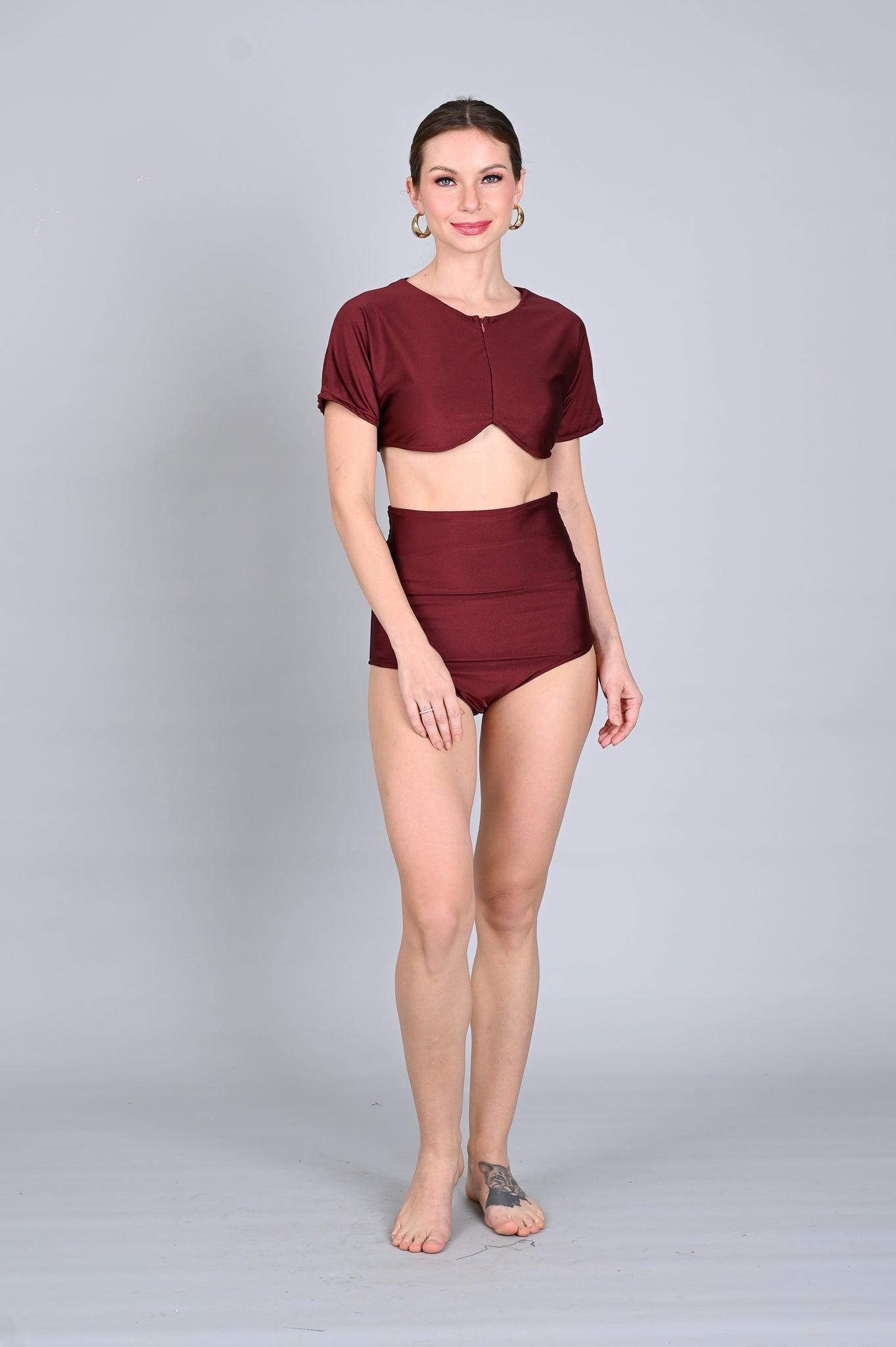 Swim 2: Cordelia Two-Piece High-Waist Swimsuit