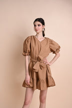 Khaki: Quilla Mini Dress