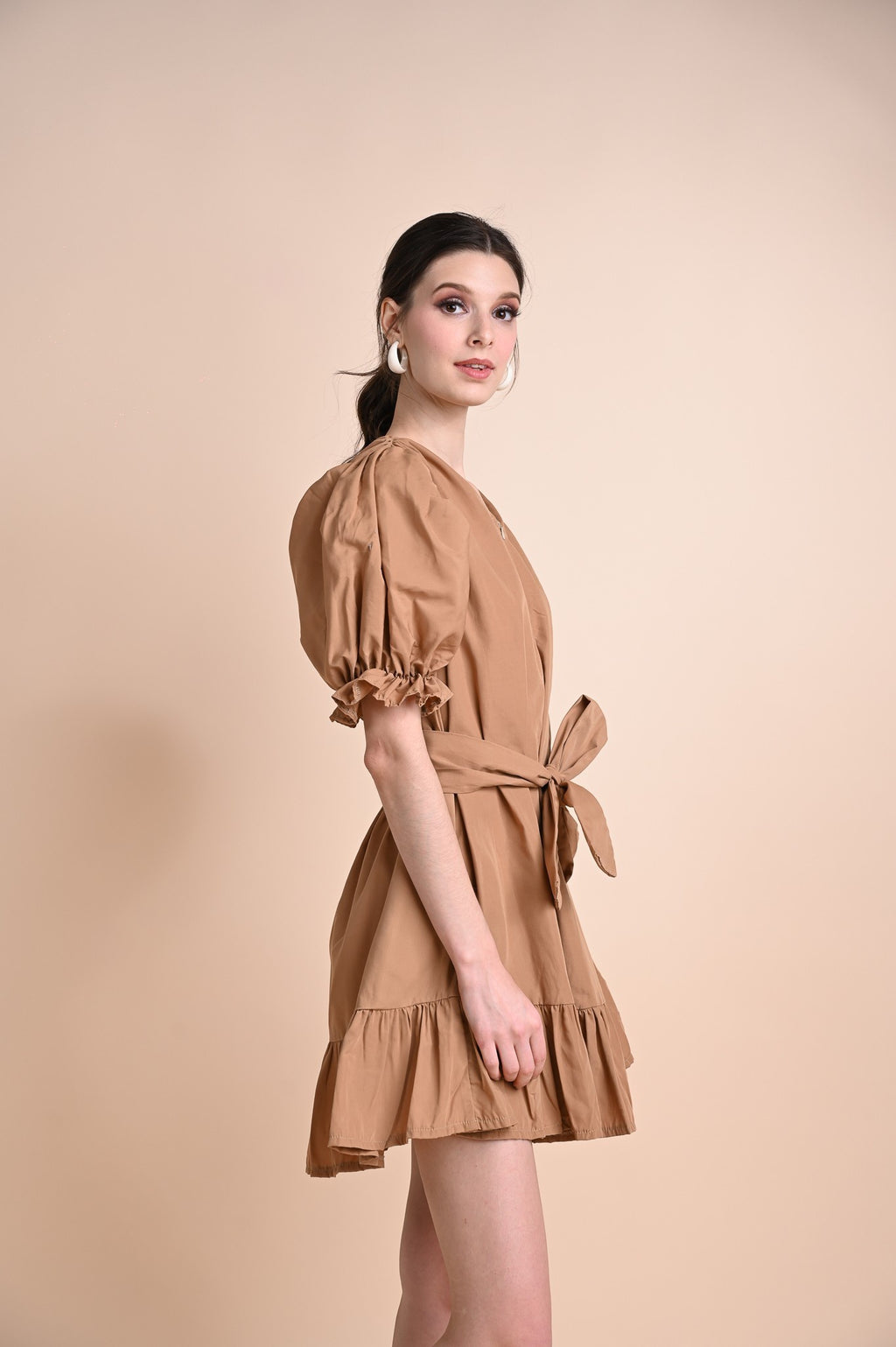 Khaki: Quilla Mini Dress