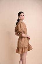 Khaki: Quilla Mini Dress