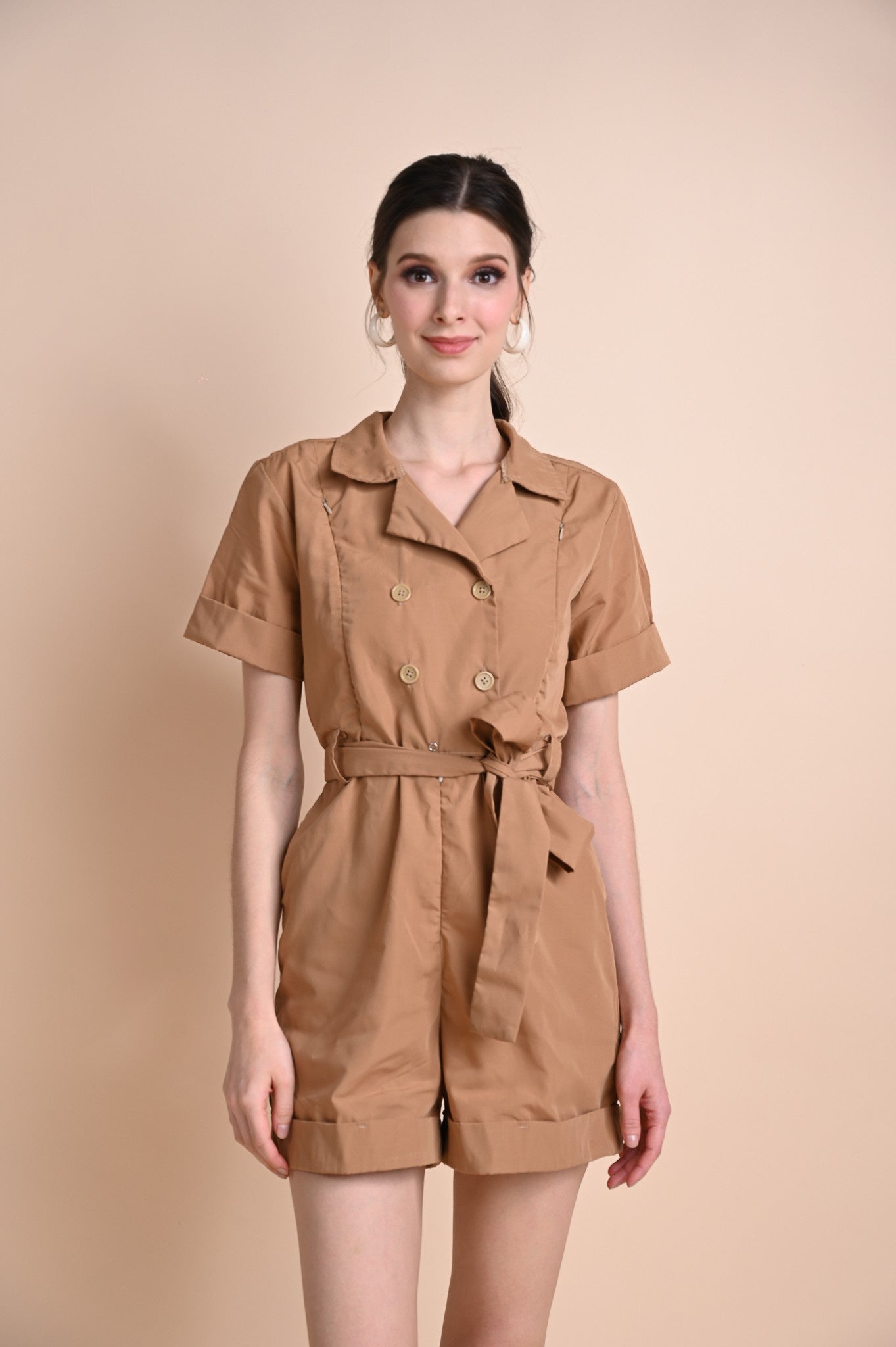 Khaki: Quirina Romper