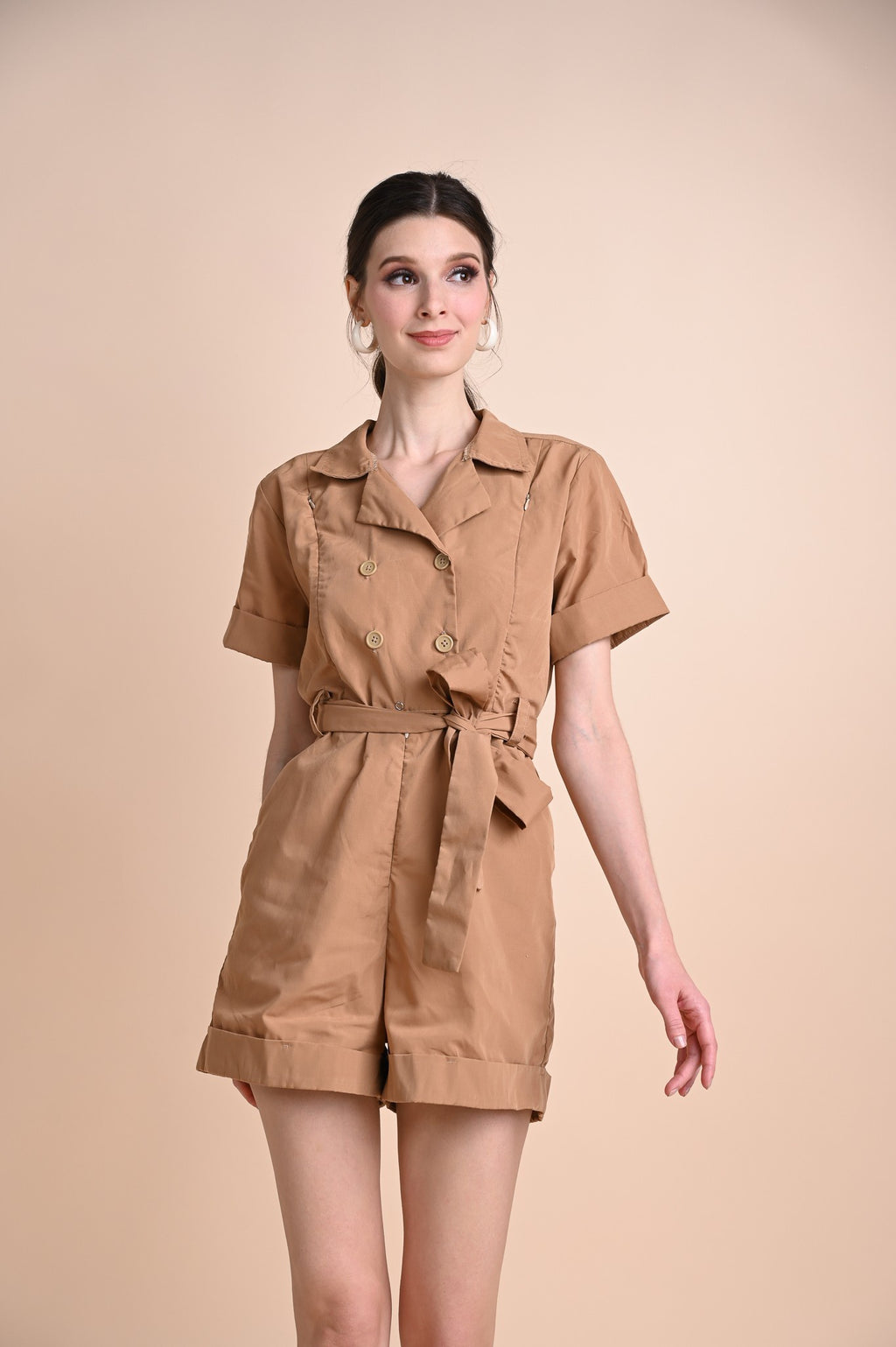 Khaki: Quirina Romper