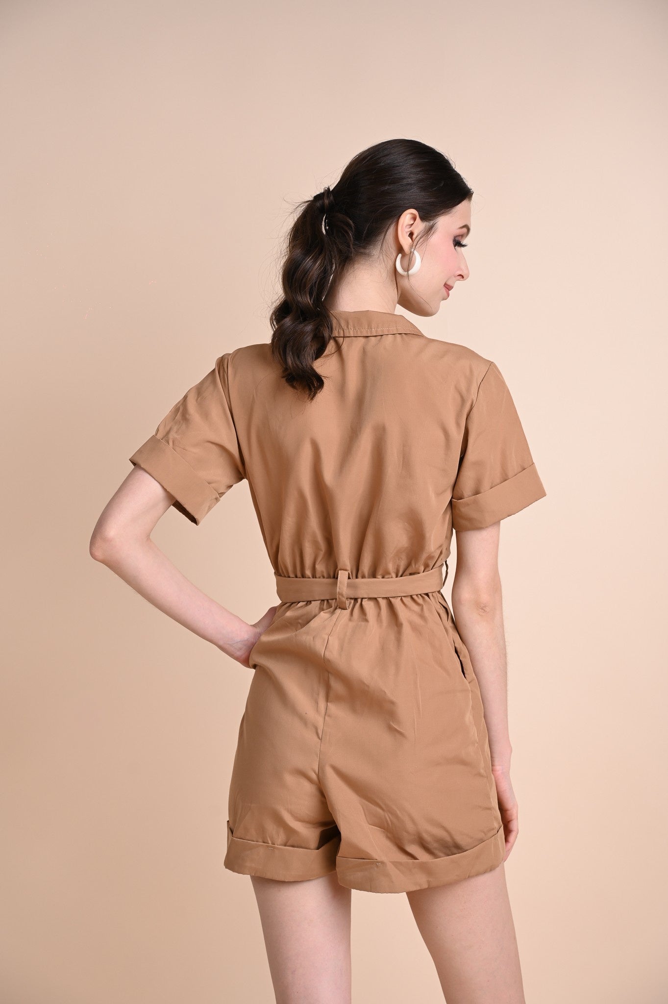 Khaki: Quirina Romper