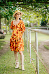 Jenny Premium Breastfeeding Dress: Catherine Wrap-around Floral Dress