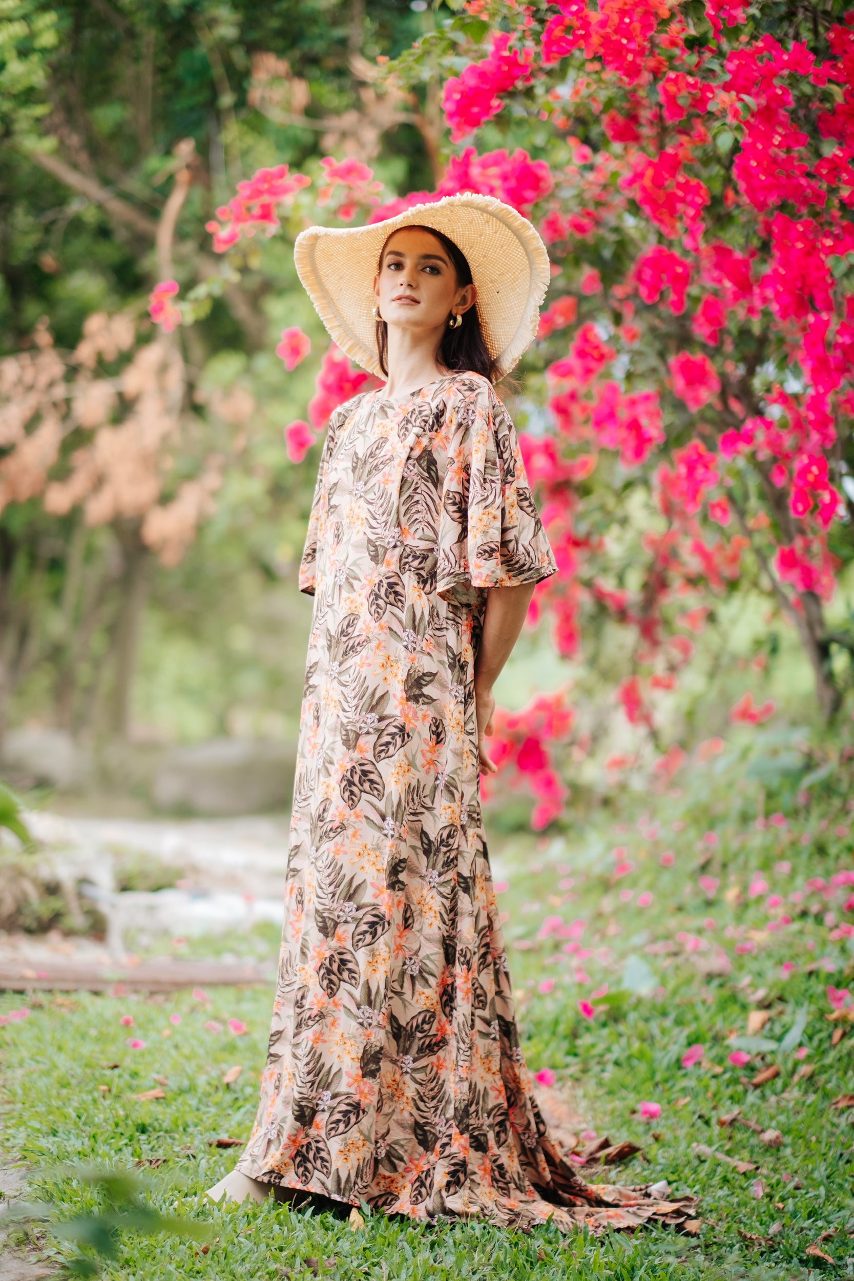 Jenny Premium Breastfeeding Dress: Cecilia Floor length Floral Dress
