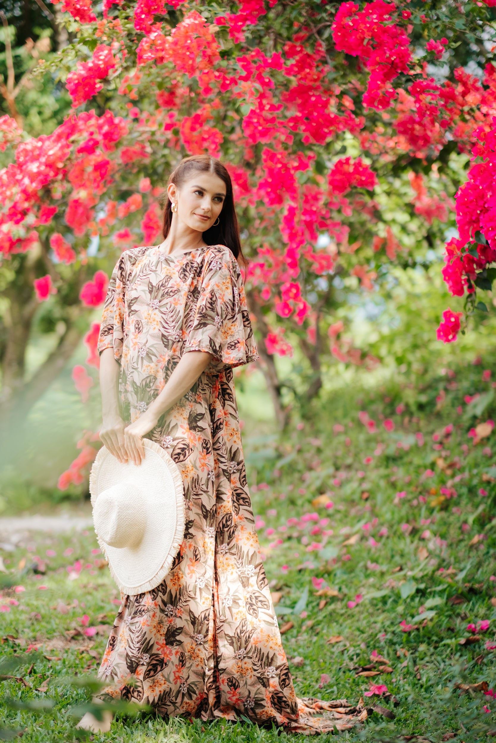 Jenny Premium Breastfeeding Dress: Cecilia Floor length Floral Dress