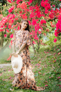 Jenny Premium Breastfeeding Dress: Cecilia Floor length Floral Dress