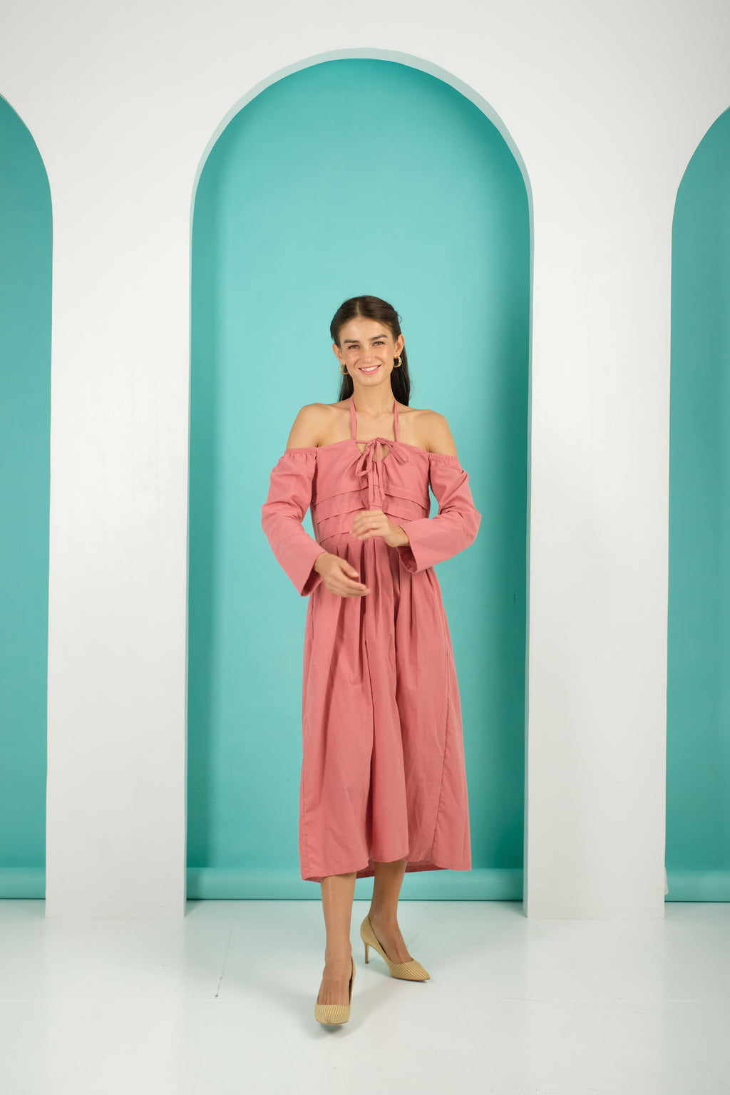 Jenny Premium Breastfeeding Dress: Bella Pleated Dress