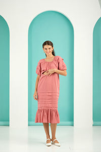 Jenny Premium Breastfeeding Dress: Bailey Yoke Dress