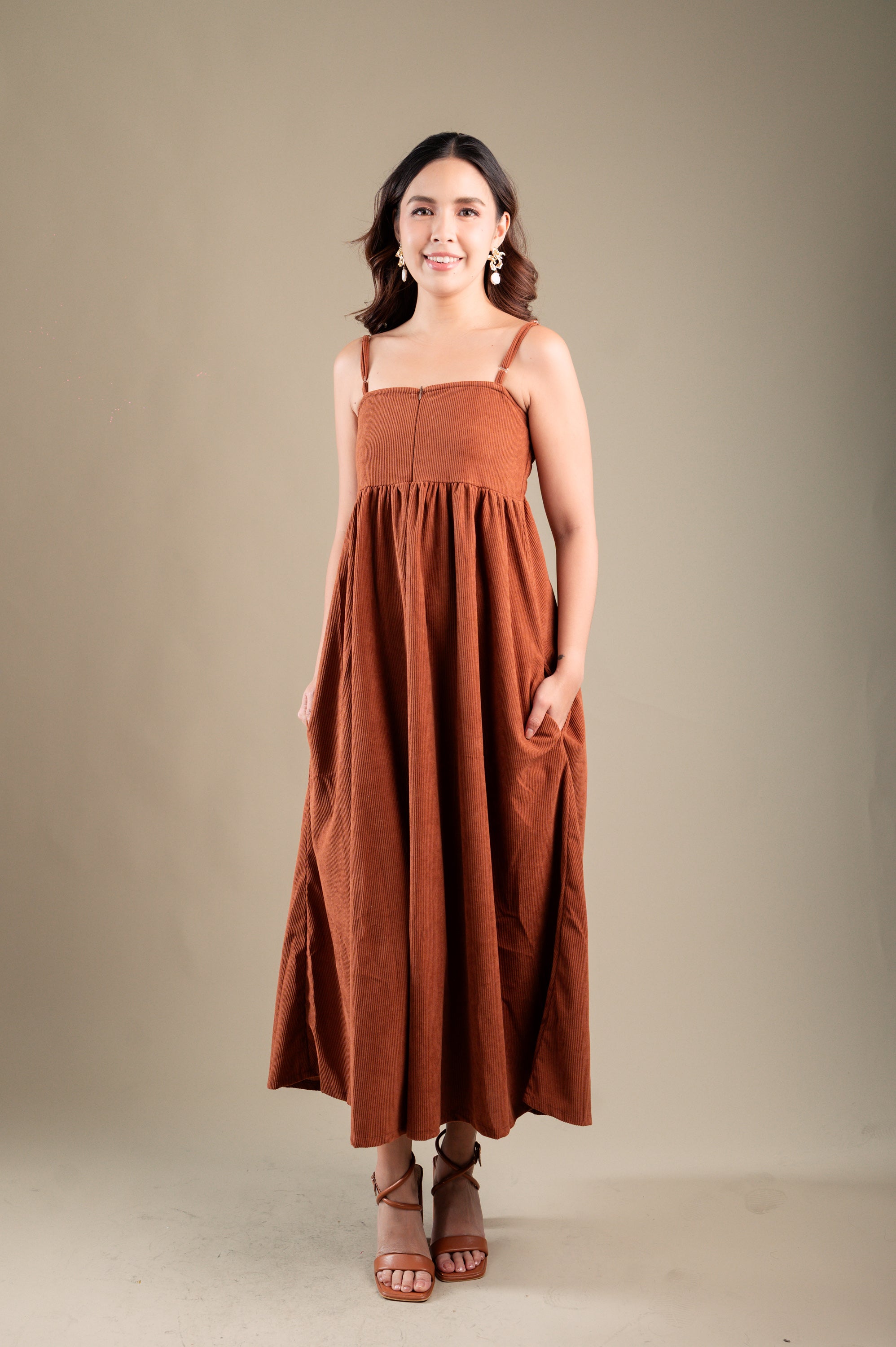 Corduroy: Damia Spaghetti Dress