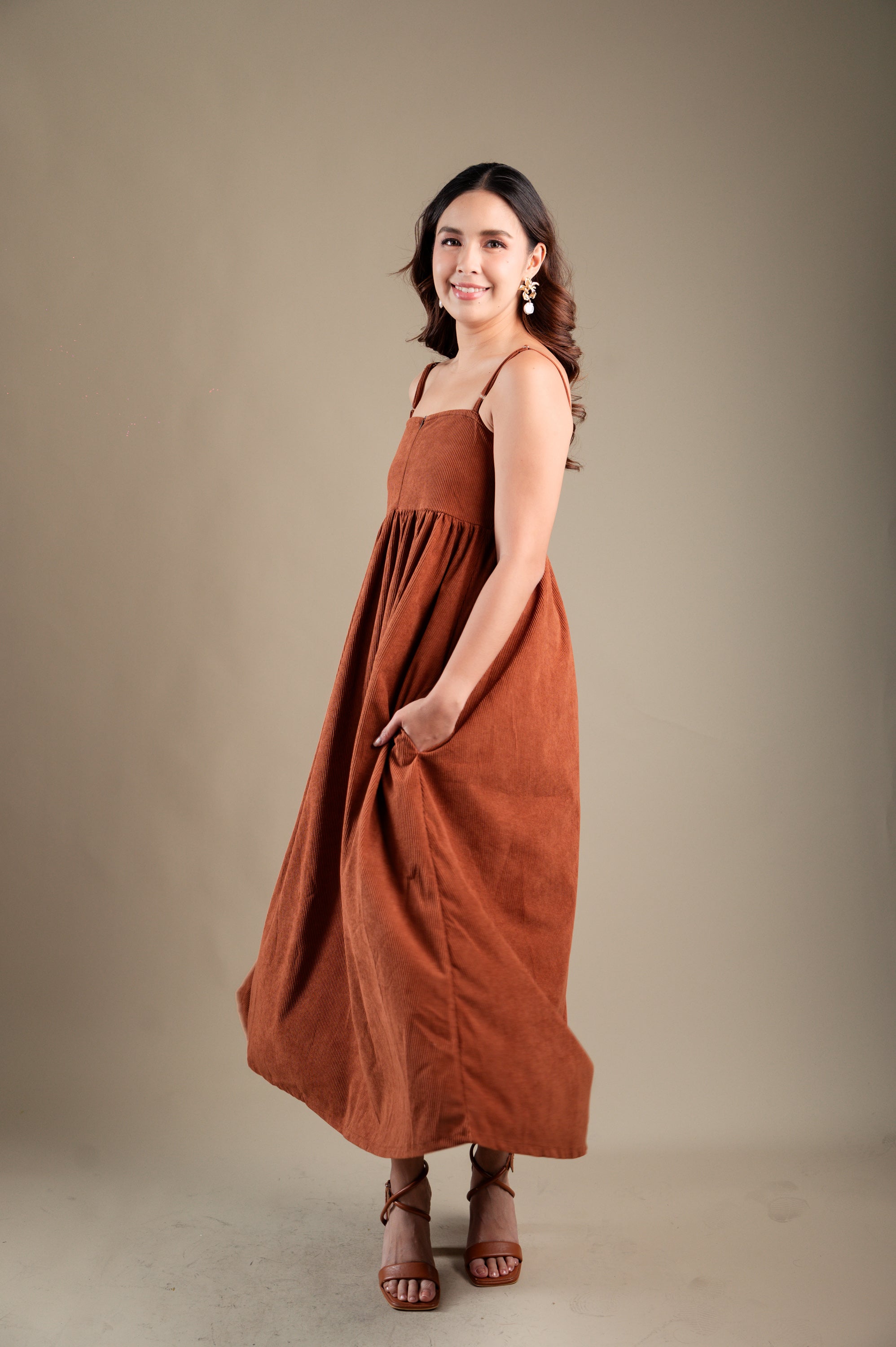 Corduroy: Damia Spaghetti Dress