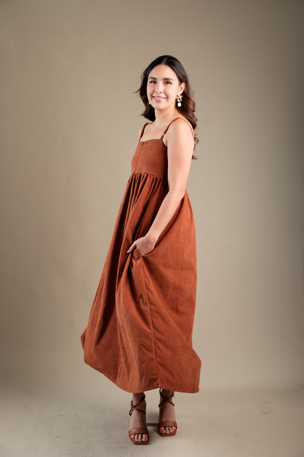 Corduroy: Damia Spaghetti Dress