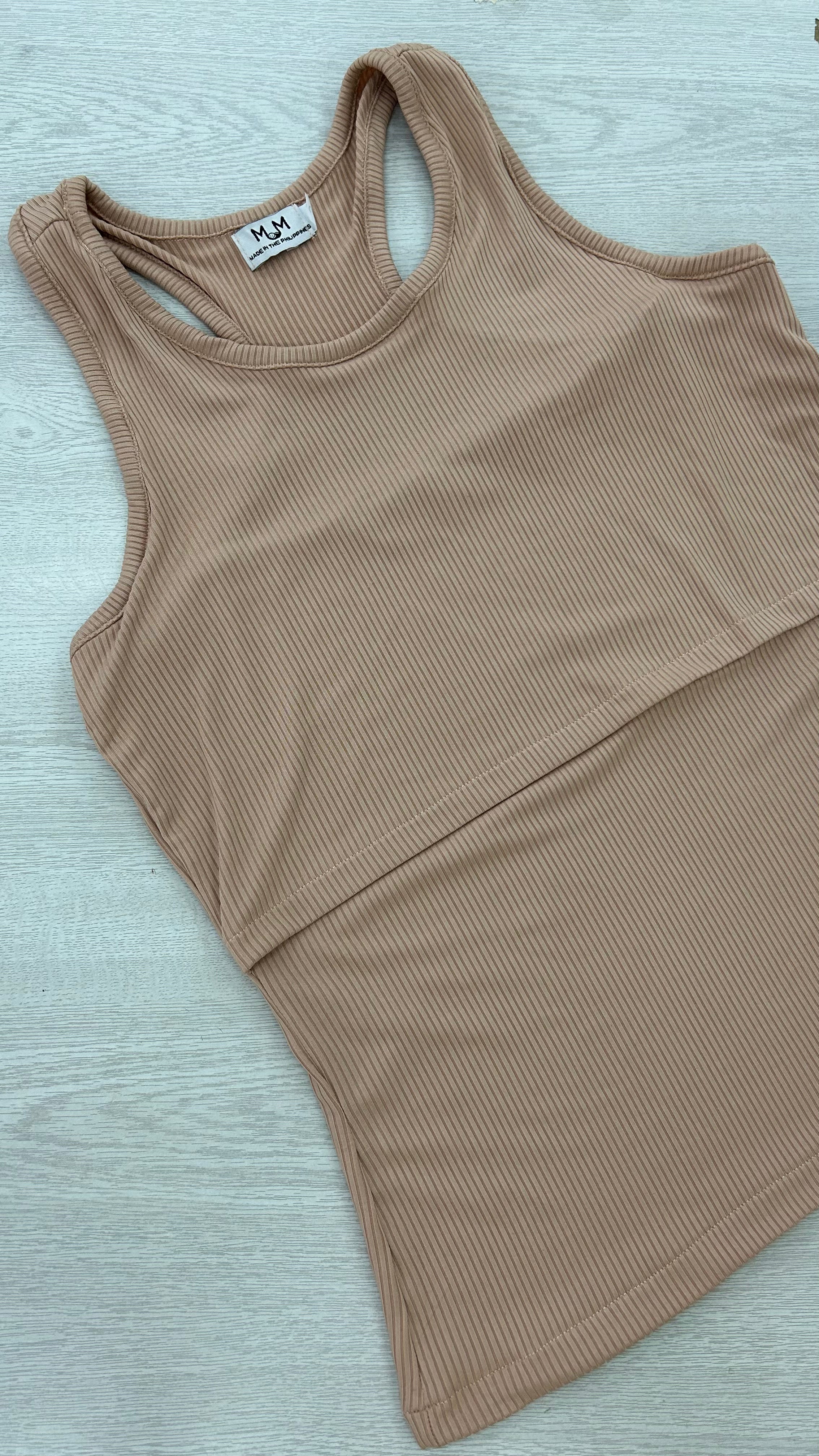 Ribbed Cotton Breastfeeding Sando