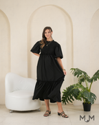 Black: Herna Smocked Dress