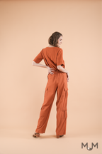 Bottoms: Carine Cargo Trousers with Customizable Length