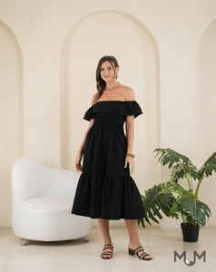 Black: Gemma Off-Shoulder Dress