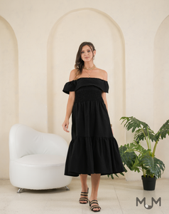 Black: Gemma Off-Shoulder Dress