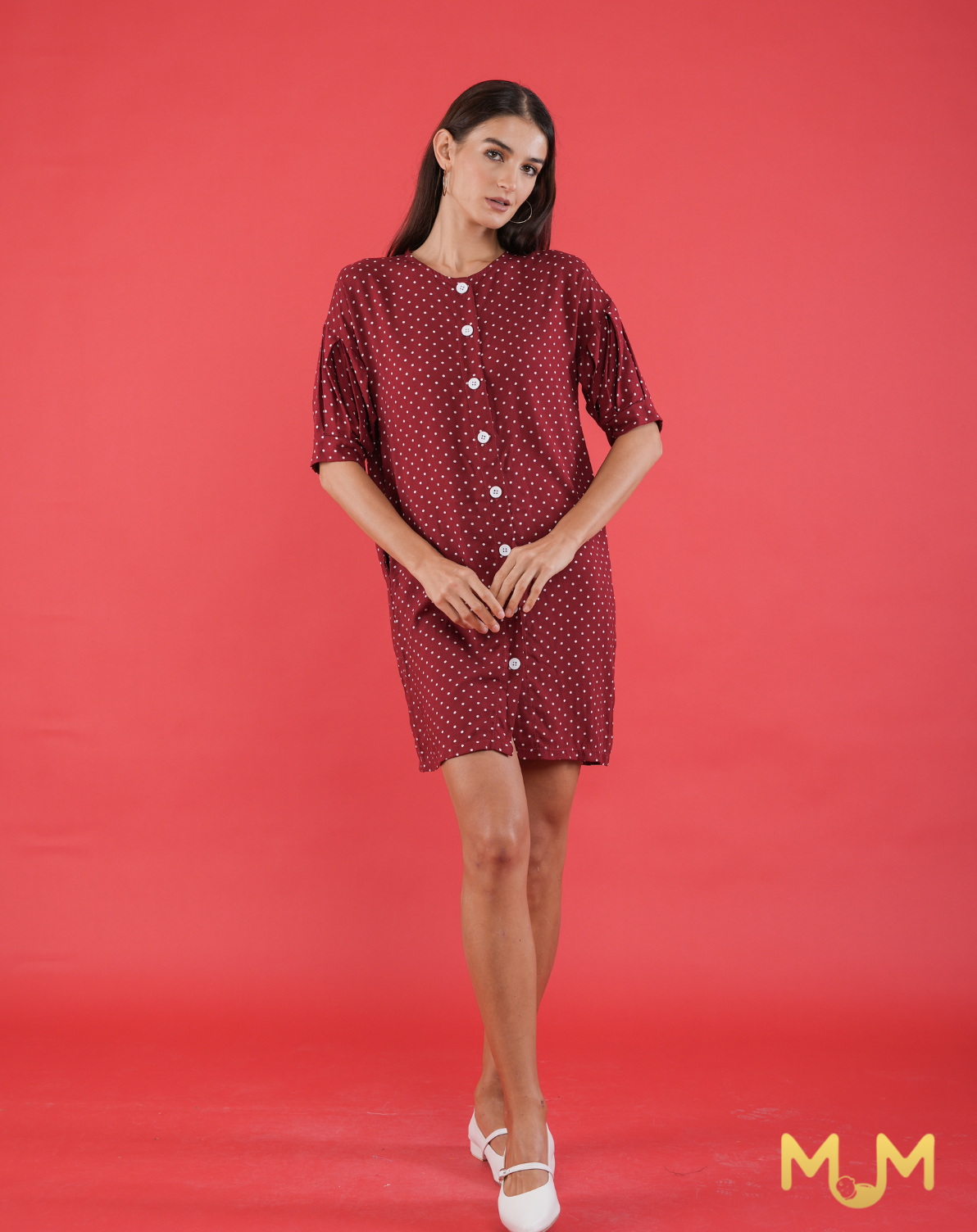 Polka 2: Milka Buttondown Shift Dress