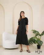 Black: Miren Buttoned Dress
