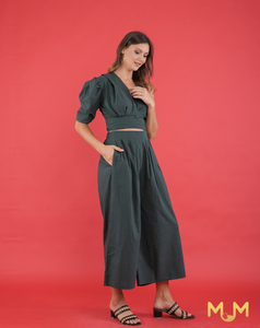 MUM Holidays: Mint Asymmetric Top and Pants Set