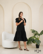 Black: Hearty Tiered Dress