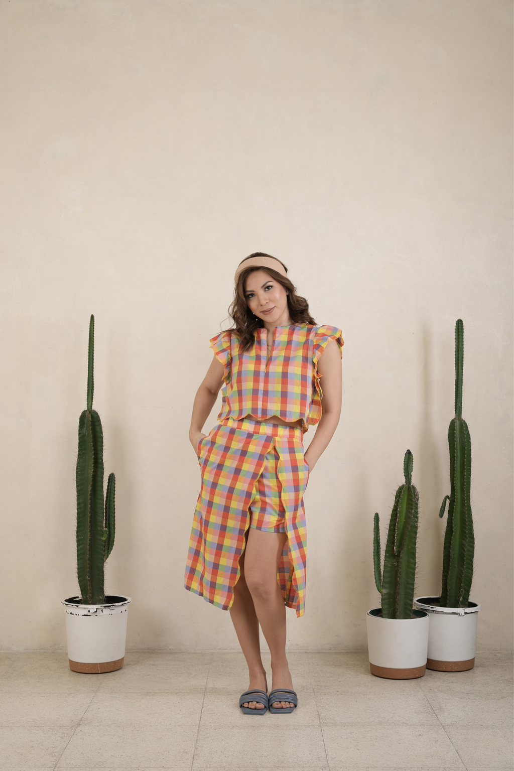 MUM x LDG 3: Halina Plaid Scalloped Co-ords