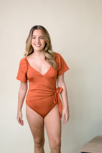MUM x Sirena: Diana Butterfly-Sleeved One Piece  Swimsuit