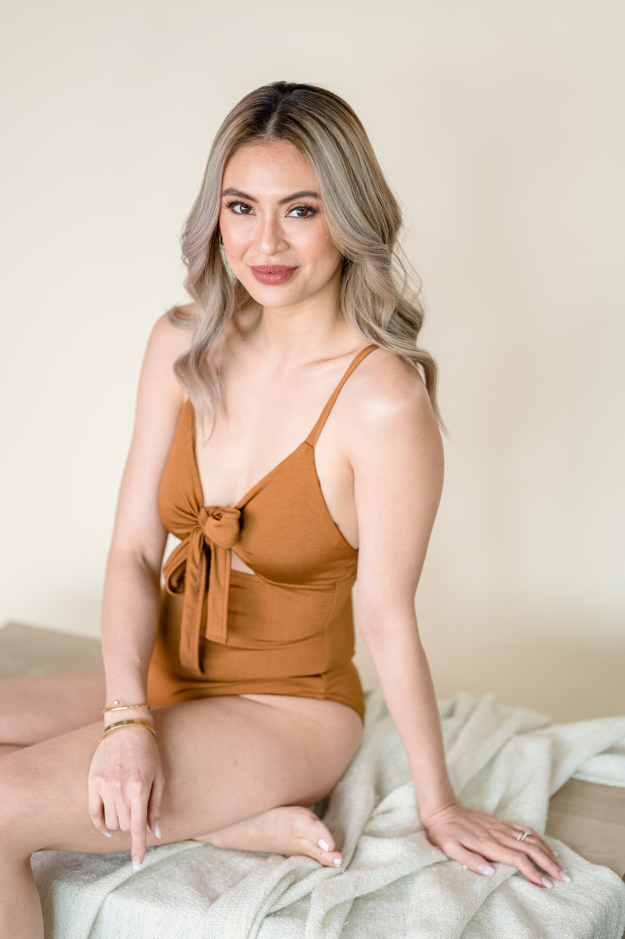 MUM x Sirena: Kaia Front Tie One-Piece Swimsuit