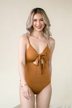 MUM x Sirena: Kaia Front Tie One-Piece Swimsuit