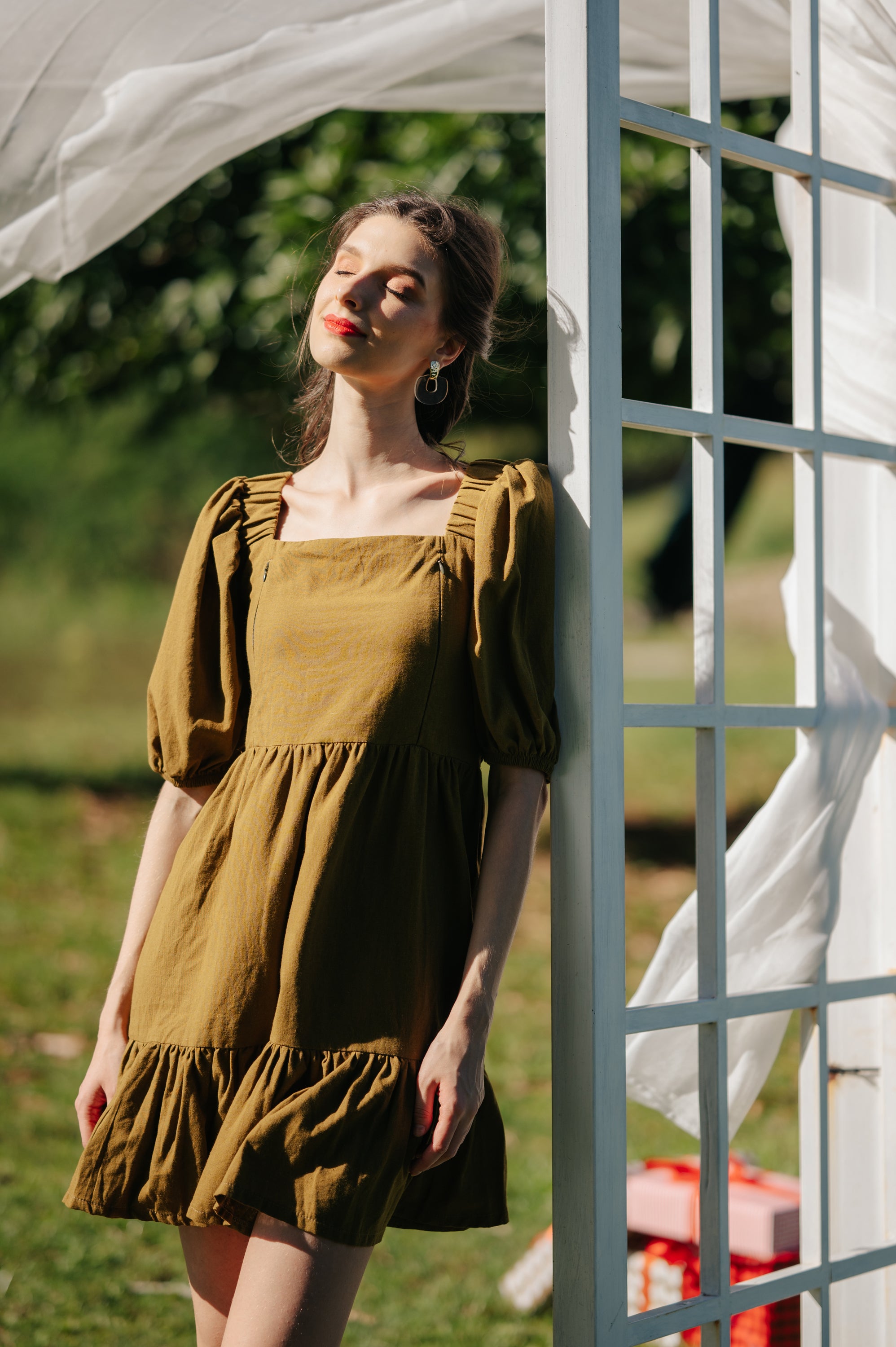 MUM Holidays: Rachel Square-neck Mini Dress