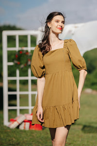 MUM Holidays: Rachel Square-neck Mini Dress