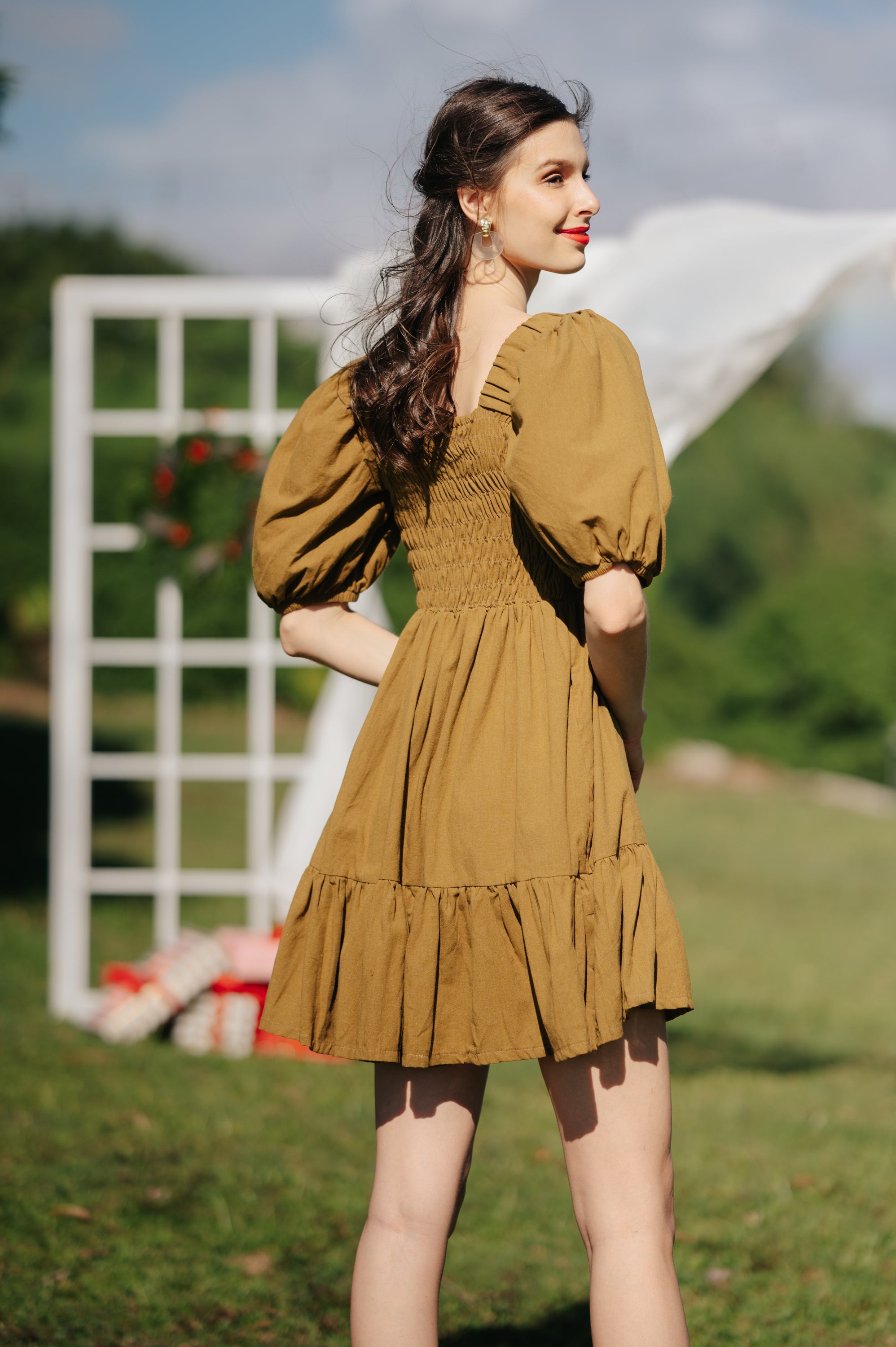 MUM Holidays: Rachel Square-neck Mini Dress