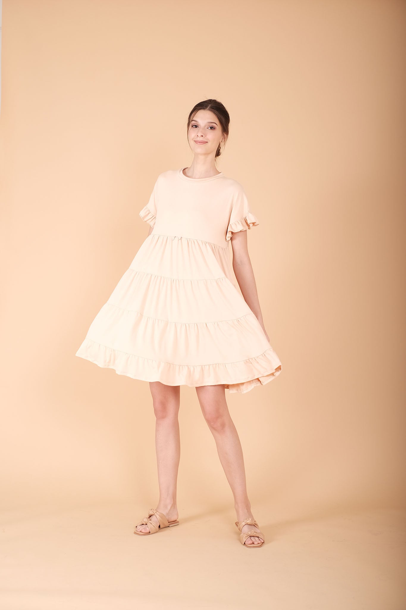 Cotton: Jabir Tiered Mini-Dress