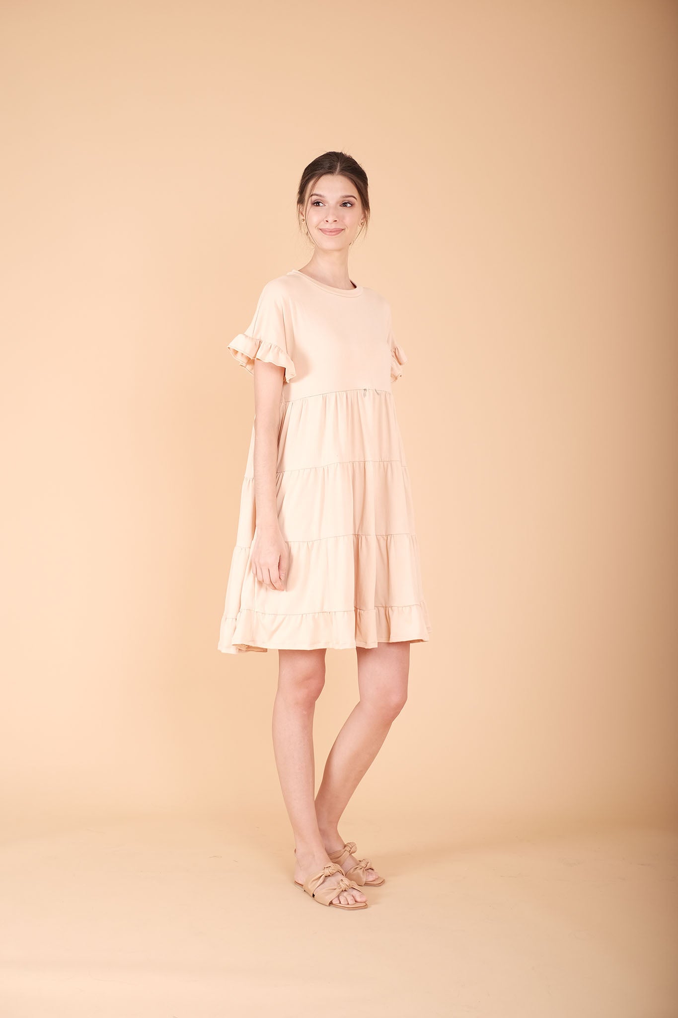 Cotton: Jabir Tiered Mini-Dress