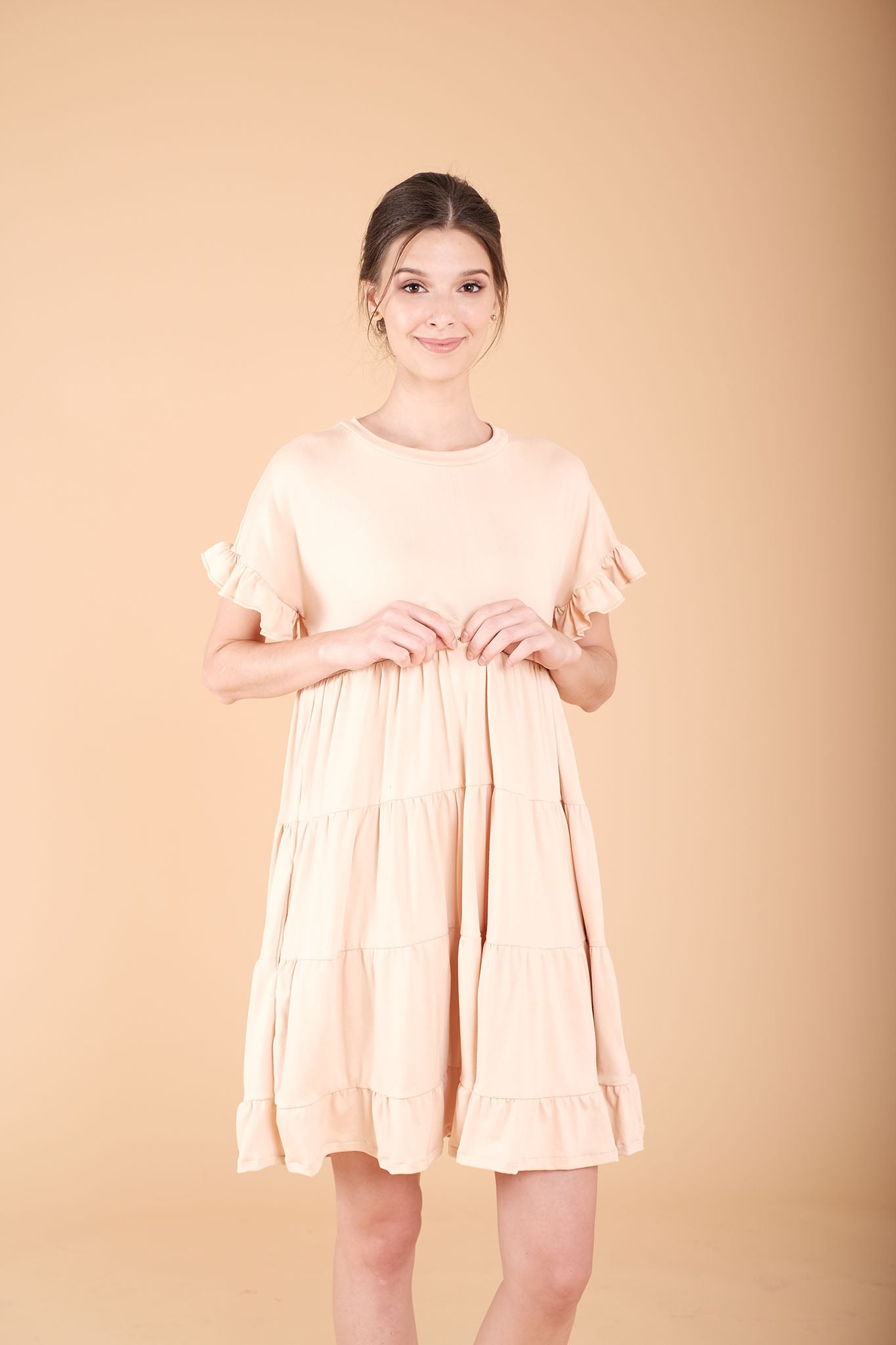 Cotton: Jabir Tiered Mini-Dress
